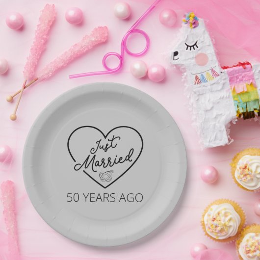 たった今結婚しました50年前III ペーパープレート (パーティー)