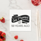 たった今結婚しました50年前V スタンダードカクテルナプキン (インサイチュ)