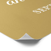 たった今結婚しました50結婚周年記念ウェルカムサイン ポスター (角)