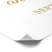 たった今結婚しました50結婚周年記念ウェルカムサイン ポスター (角)