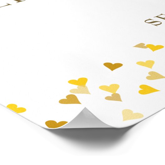 たった今結婚しました50結婚周年記念ウェルカムサイン ポスター (角)