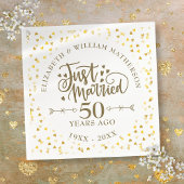 たった今結婚しました50結婚周年記念 スタンダードカクテルナプキン