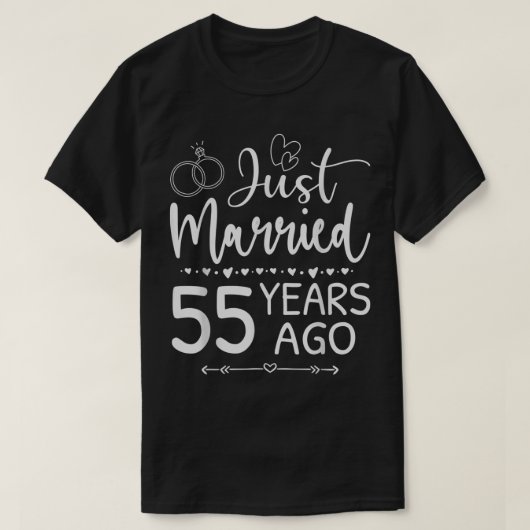 たった今結婚しました55年前、55th 結婚's Anに一致 Tシャツ (デザイン正面)
