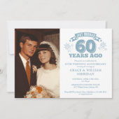 たった今結婚しました60周年結婚記念写真 招待状 (正面)