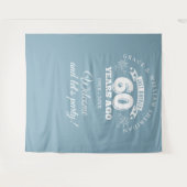 たった今結婚しました60周年記念写真背景 タペストリー (正面(横))