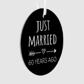 たった今結婚しました60年前 オーナメント (正面)