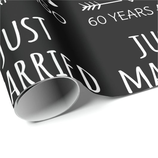 たった今結婚しました60年前 ラッピングペーパー (ロールコーナー)