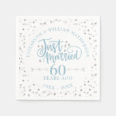 たった今結婚しました60結婚周年記念 スタンダードカクテルナプキン (正面)
