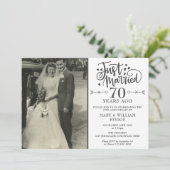 たった今結婚しました70周年記念結婚写真 招待状 (スタンド正面)