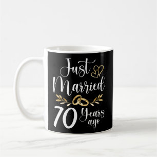 たった今結婚しました70結婚した年70年前の結婚アン コーヒーマグカップ