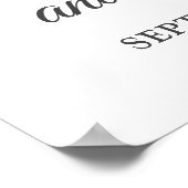 たった今結婚しました70結婚周年記念ウェルカムサイン ポスター (角)