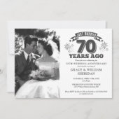 たった今結婚しました70結婚周年記念写真 招待状 (正面)