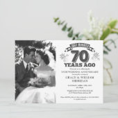 たった今結婚しました70結婚周年記念写真 招待状 (スタンド正面)
