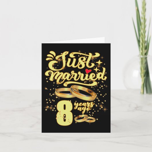 たった今結婚しました8年前8周年結婚前 カード (正面)