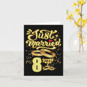 たった今結婚しました8年前8周年結婚前 カード (黄色い花)