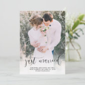 たった今結婚しました|の結婚の写真の駆け落ち 案内状 (スタンド正面)