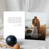 たった今結婚しました |の結婚写真のお知らせ