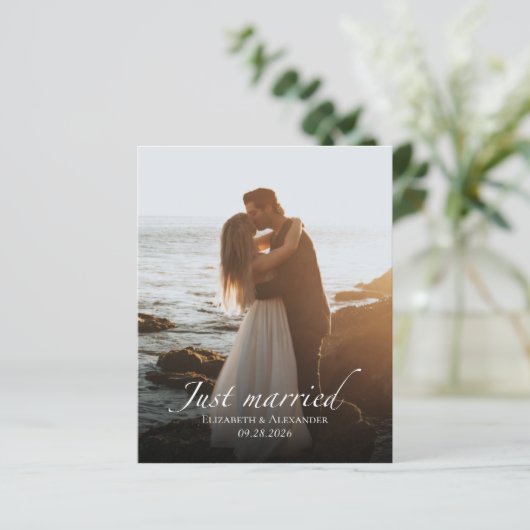 たった今結婚しました |の結婚写真のお知らせ (スタンド正面)