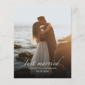 たった今結婚しました |の結婚写真のお知らせ (正面)