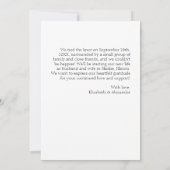 たった今結婚しました |の結婚写真のお知らせ 招待状 (裏面)