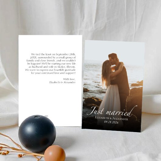 たった今結婚しました |の結婚写真のお知らせ 招待状