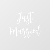 たった今結婚しました |の結婚白エレガント色 ウィンドウサイン (シート)