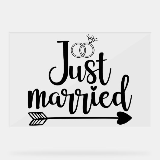 たった今結婚しました アクリルサイン (正面)