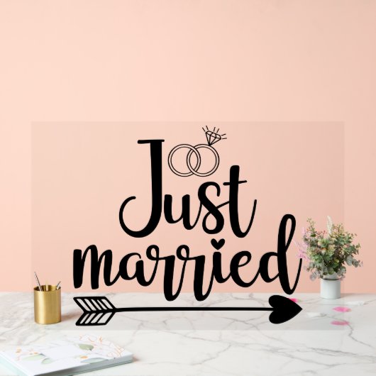 たった今結婚しました アクリルサイン (ウェディング)