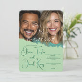 たった今結婚しました – エレガントウェディングお祝い 招待状 (スタンド正面)