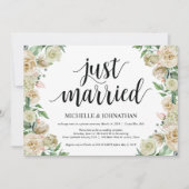 たった今結婚しました、エロペメント披露宴招待状カード 招待状 (正面)