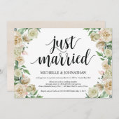 たった今結婚しました、エロペメント披露宴招待状カード 招待状 (正面/裏面)