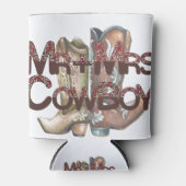 たった今結婚しました・カウボーイ夫妻 缶クーラー (正面)