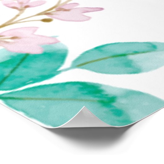 たった今結婚しました |カップルバックビューイラストレーション ポスター (角)