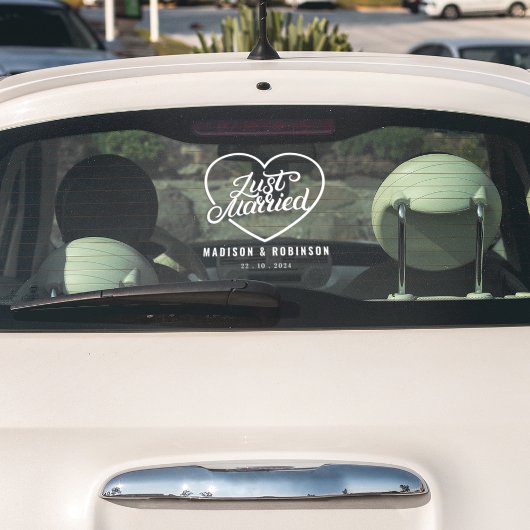 たった今結婚しました |カップル名結婚のスクリプエレガントト ウィンドウサイン