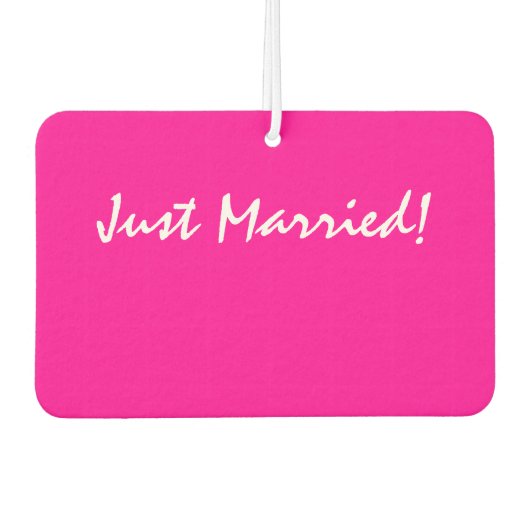 「たった今結婚しました!」 カーエアーフレッシュナー (正面)