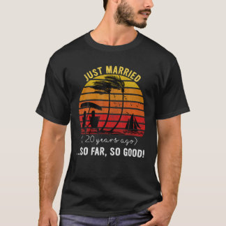 たった今結婚しました – サンセット20th結婚アニバーサリーハビー tシャツ
