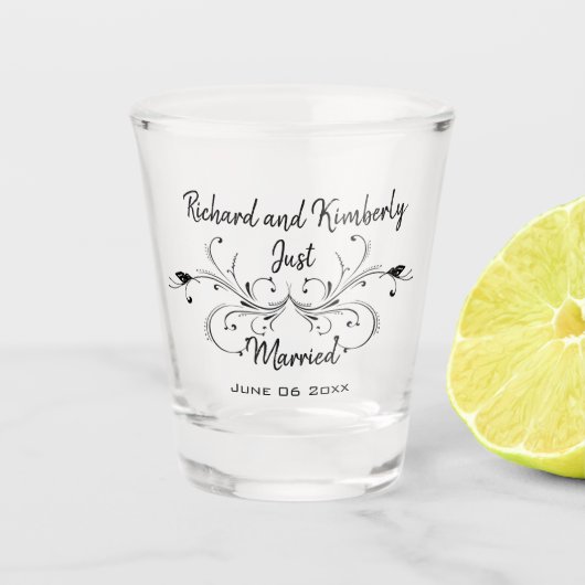 たった今結婚しました ショットグラス (正面)