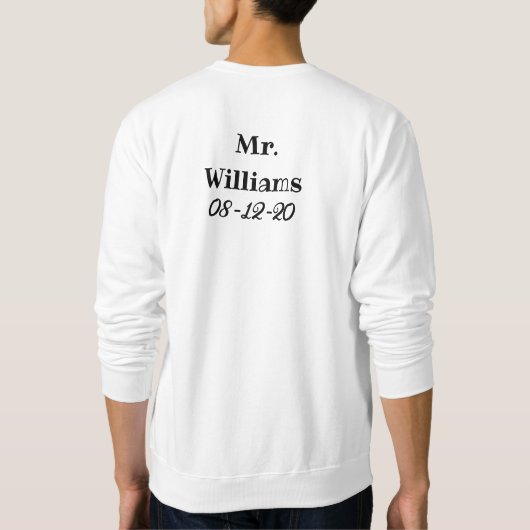 たった今結婚しました スウェットシャツ (裏面)