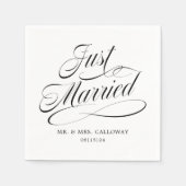 たった今結婚しました スタンダードカクテルナプキン (正面)