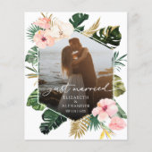 たった今結婚しました |トロピカル結婚の写真のお知らせ (正面)