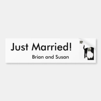 たった今結婚しました!バンパーステッカーテンプレート バンパーステッカー