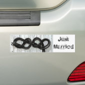 たった今結婚しました バンパーステッカー (車上)