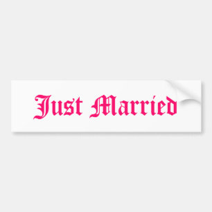 たった今結婚しました バンパーステッカー