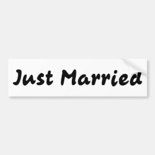 たった今結婚しました バンパーステッカー