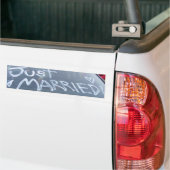 たった今結婚しました バンパーステッカー (トラック上)