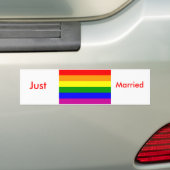 たった今結婚しました バンパーステッカー (車上)