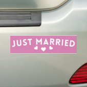 たった今結婚しました バンパーステッカー (車上)
