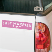 たった今結婚しました バンパーステッカー (トラック上)