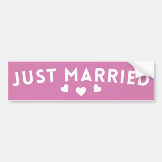 たった今結婚しました バンパーステッカー (正面)