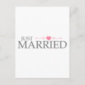 たった今結婚しました(ピンクハートスクロール) 案内ポストカード (正面)